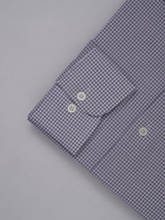 Purple Micro Checkered, Elite Edition, French Collar Men’s Formal Shirt (FS-437)