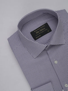 Purple Micro Checkered, Elite Edition, French Collar Men’s Formal Shirt (FS-437)