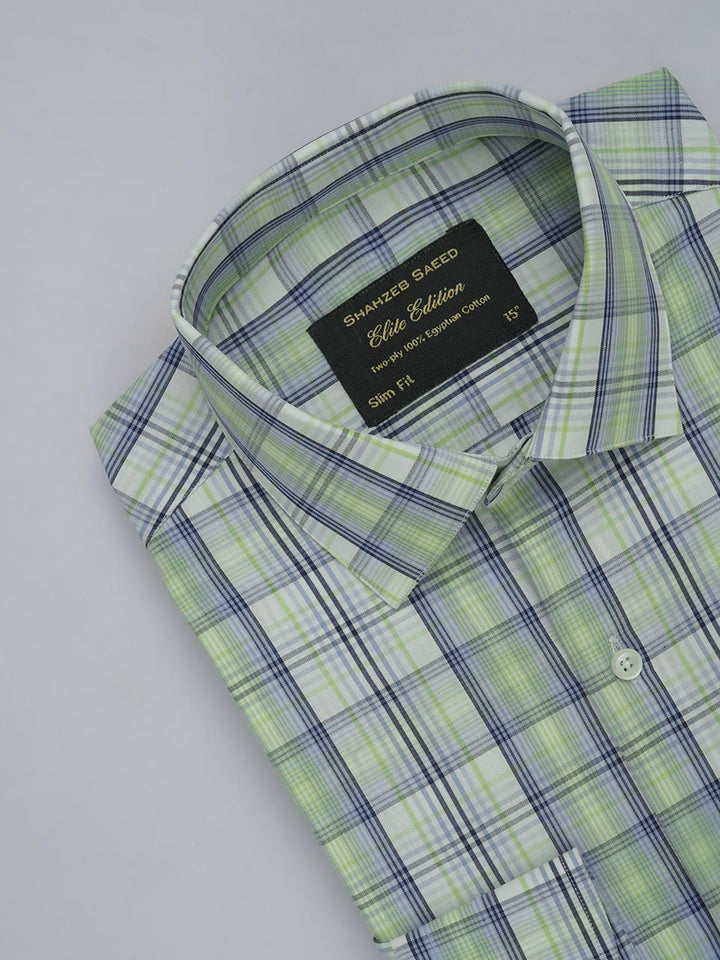 Multi Color Checkered, Elite Edition, French Collar Men’s Formal Shirt (FS-448)