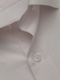 Baby Pink Self Micro Checkered, Elite Edition, French Collar Men’s Formal Shirt (FS-452)