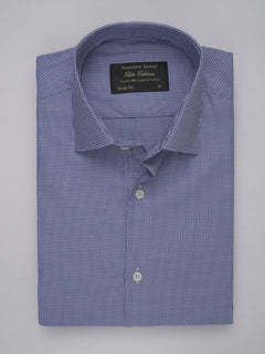 Dark Blue Self, Elite Edition, French Collar Men’s Formal Shirt (FS-455)