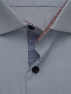 Ice Blue Self, Elite Edition, French Collar Men’s Designer Formal Shirt (FS-456)