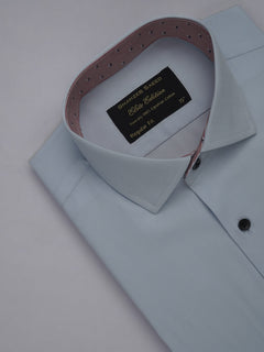 Ice Blue Self, Elite Edition, French Collar Men’s Designer Formal Shirt (FS-456)