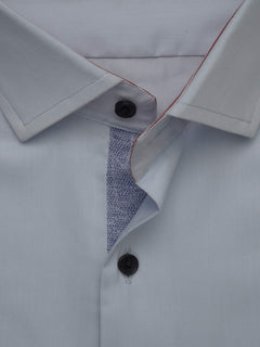 Ice Blue Plain, Elite Edition, French Collar Men’s Designer Formal Shirt (FS-460)