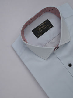 Ice Blue Plain, Elite Edition, French Collar Men’s Designer Formal Shirt (FS-460)