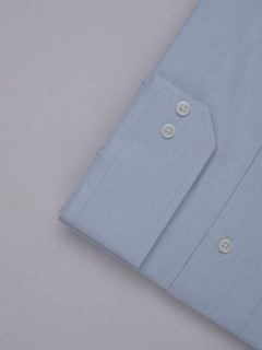 Light Blue Self, Elite Edition, French Collar Men’s Designer Formal Shirt (FS-462)