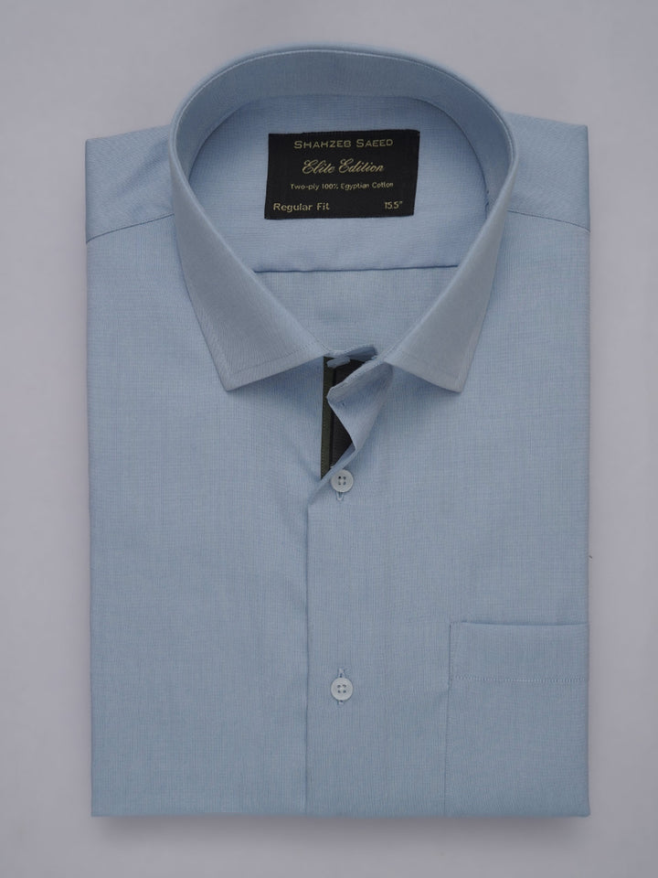 Light Blue Self, Elite Edition, French Collar Men’s Designer Formal Shirt (FS-465)