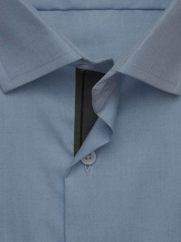 Light Blue Self, Elite Edition, French Collar Men’s Designer Formal Shirt (FS-465)