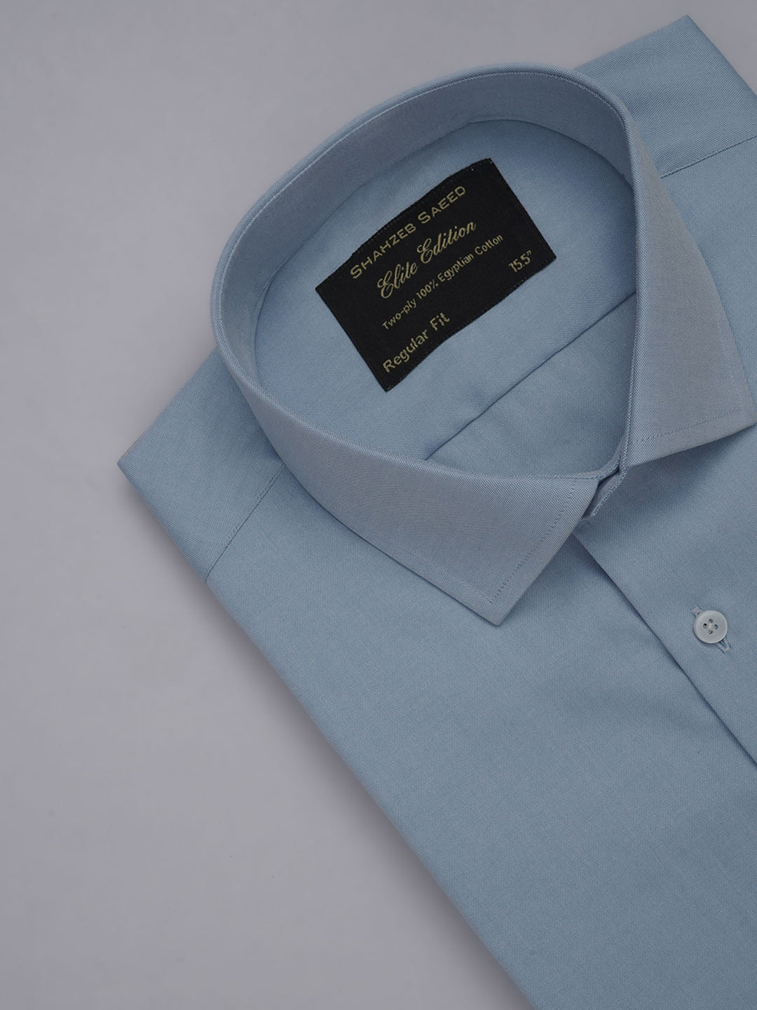 Light Blue Self, Elite Edition, French Collar Men’s Designer Formal Shirt (FS-465)