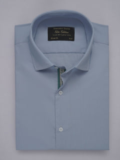 Light Blue Plain, Elite Edition, French Collar Men’s Designer Formal Shirt (FS-467)