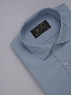 Light Blue Plain, Elite Edition, French Collar Men’s Designer Formal Shirt (FS-467)