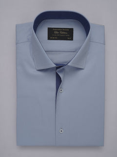 Light Blue Plain, Elite Edition, French Collar Men’s Designer Formal Shirt (FS-468)