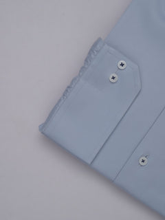 Light Blue Plain, Elite Edition, French Collar Men’s Designer Formal Shirt (FS-468)