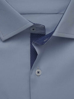 Light Blue Plain, Elite Edition, French Collar Men’s Designer Formal Shirt (FS-468)