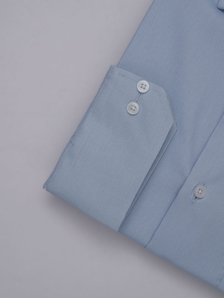 Light Blue Self, Elite Edition, French Collar Men’s Designer Formal Shirt (FS-469)