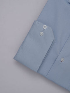 Light Blue Self, Elite Edition, French Collar Men’s Designer Formal Shirt (FS-469)