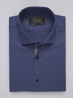 Royal Blue Plain, Elite Edition, French Collar Men’s Designer Formal Shirt (FS-473)