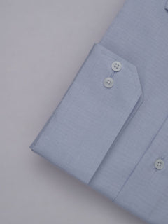 Light Blue Self, Elite Edition, French Collar Men’s Designer Formal Shirt (FS-474)