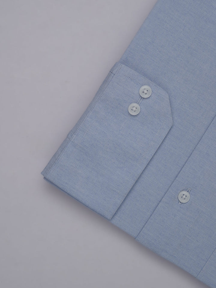 Light Blue Self, Elite Edition, French Collar Men’s Designer Formal Shirt (FS-475)