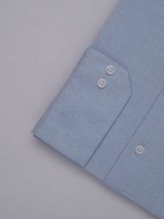 Light Blue Self, Elite Edition, French Collar Men’s Designer Formal Shirt (FS-475)