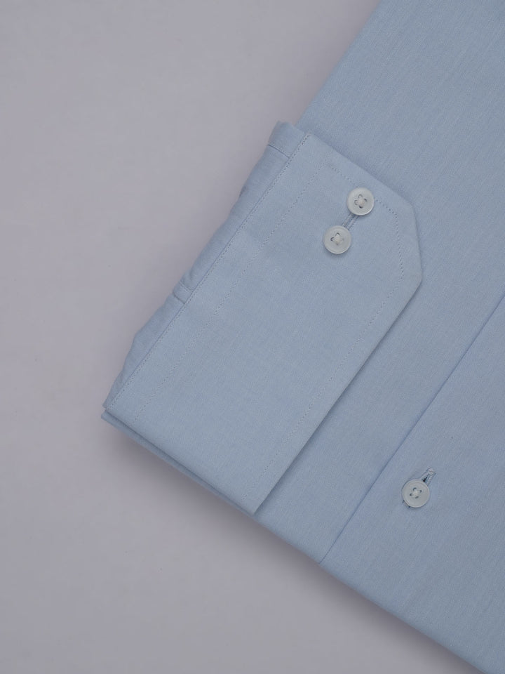 Light Blue Self, Elite Edition, French Collar Men’s Designer Formal Shirt (FS-476)