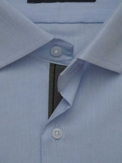 Light Blue Self, Elite Edition, French Collar Men’s Designer Formal Shirt (FS-476)