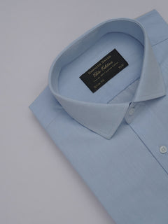 Light Blue Self, Elite Edition, French Collar Men’s Designer Formal Shirt (FS-478)