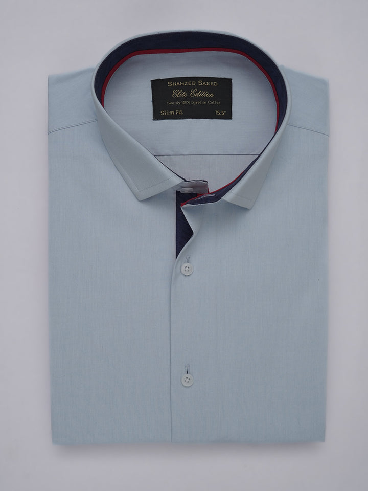 Sky Blue Self, Elite Edition, Spread Collar Men’s Designer Formal Shirt (FS-479)