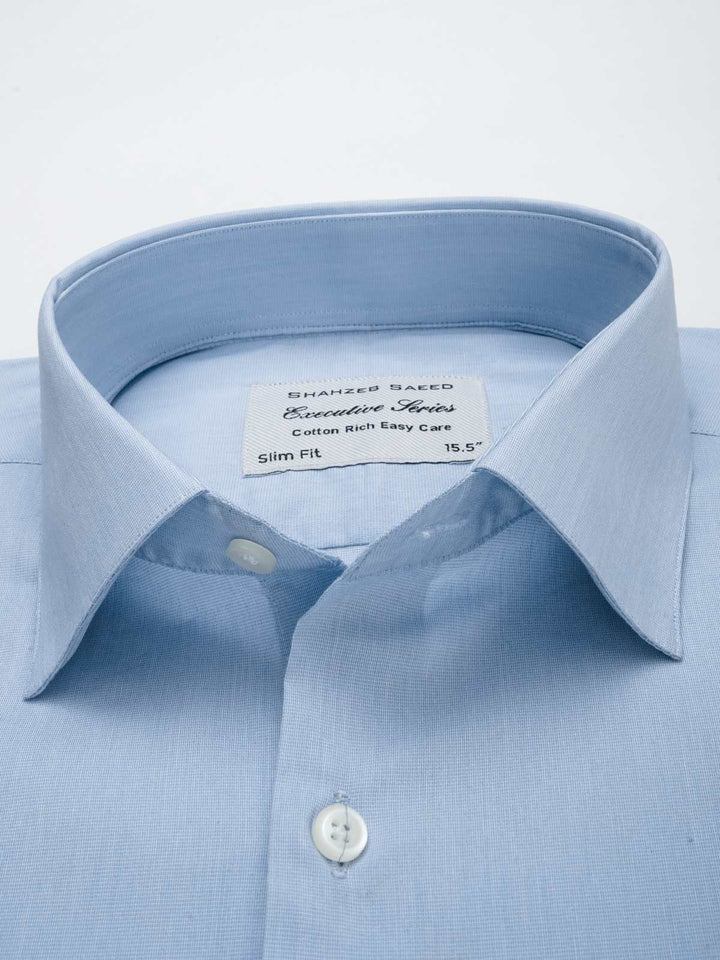 Light Blue Self, Executive Series, French Collar Men’s Formal Shirt (FS-052)