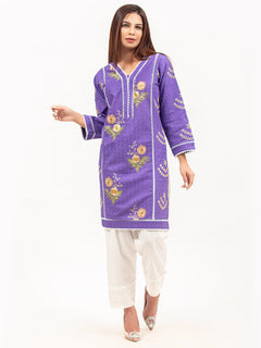 Purple Chikankari Kurti (GFKU-2128)