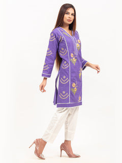 Purple Chikankari Kurti (GFKU-2128)