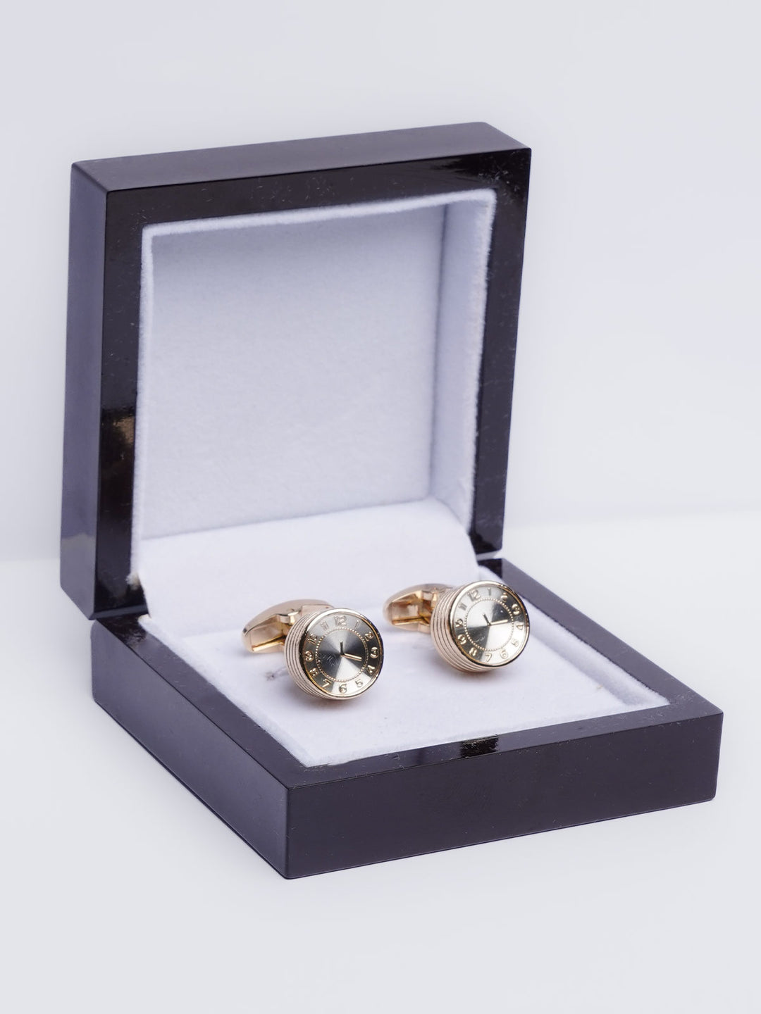 Gold Clock Cufflink (CUFFLINK-407)