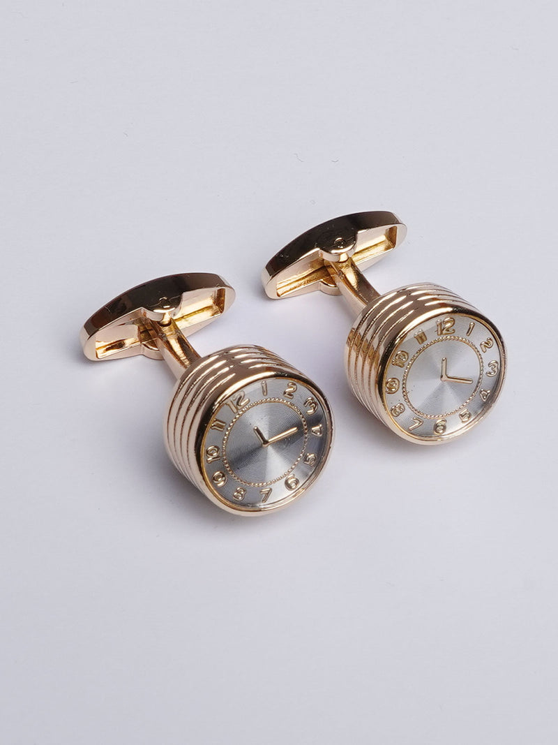 Gold Clock Cufflink (CUFFLINK-407)