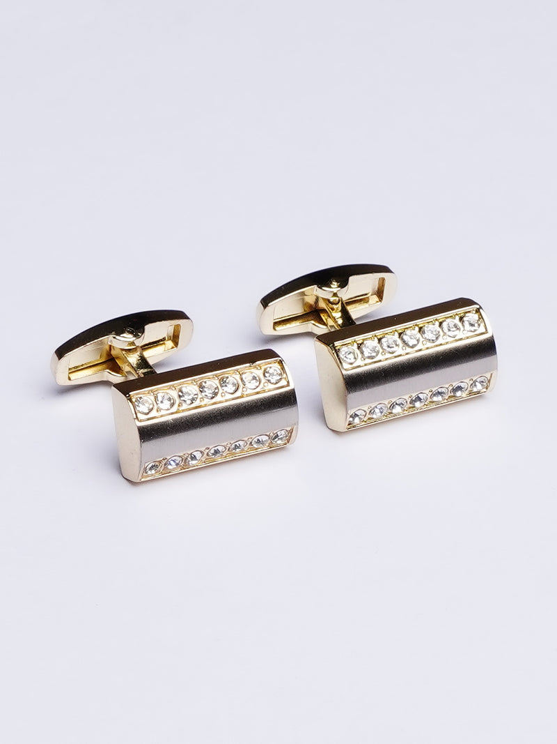 Gold Textured Cufflink For Man (CUFFlINK-438)