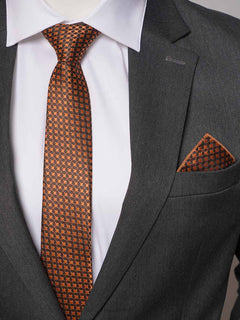 Golden Brown Square Elegant Tie Set (TS-169)