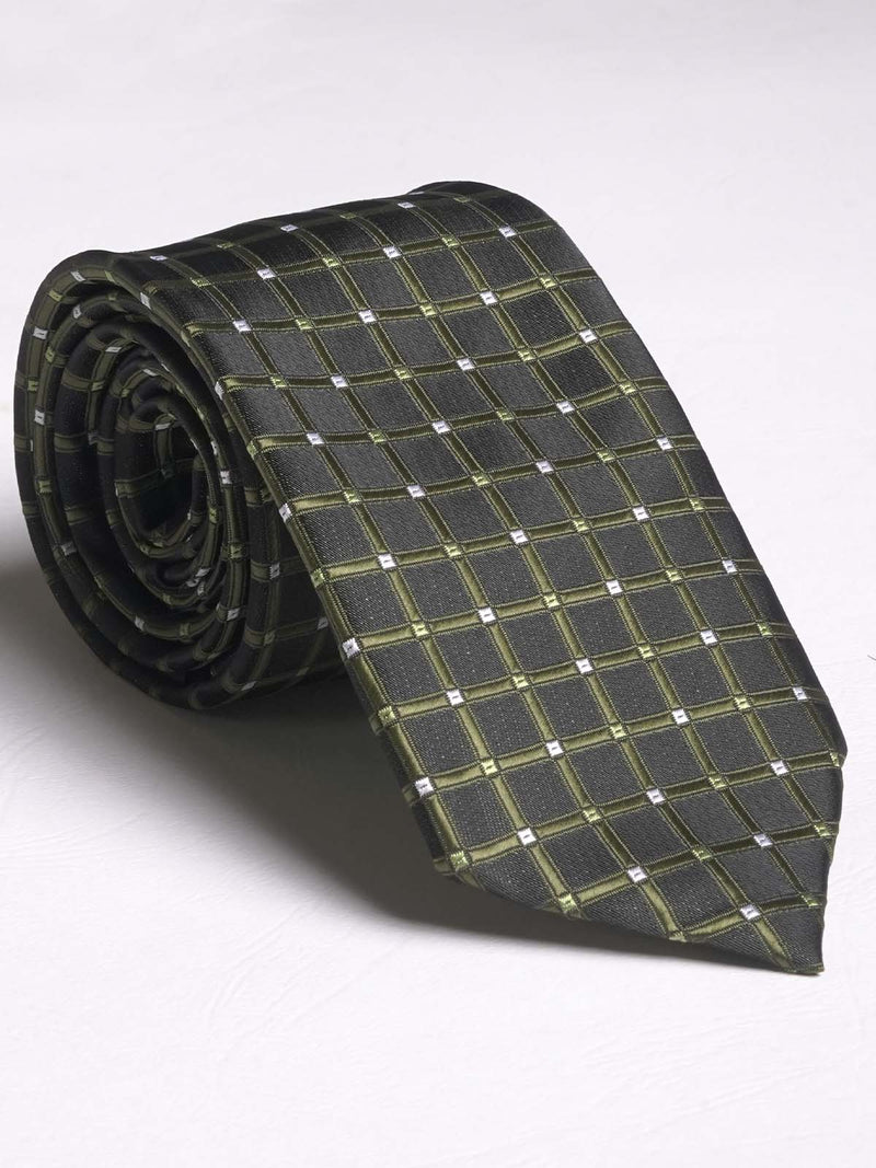 Green Square Snake Print Tie (TIE-569)