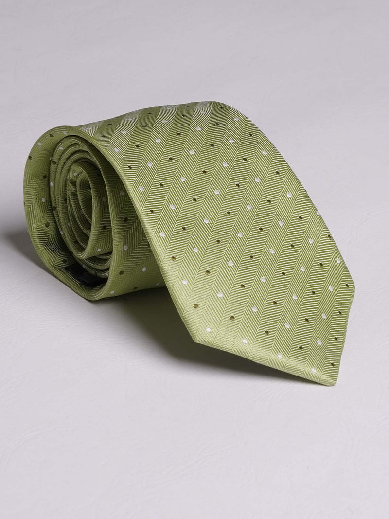 Light Green Dotted Tie (TIE-734)