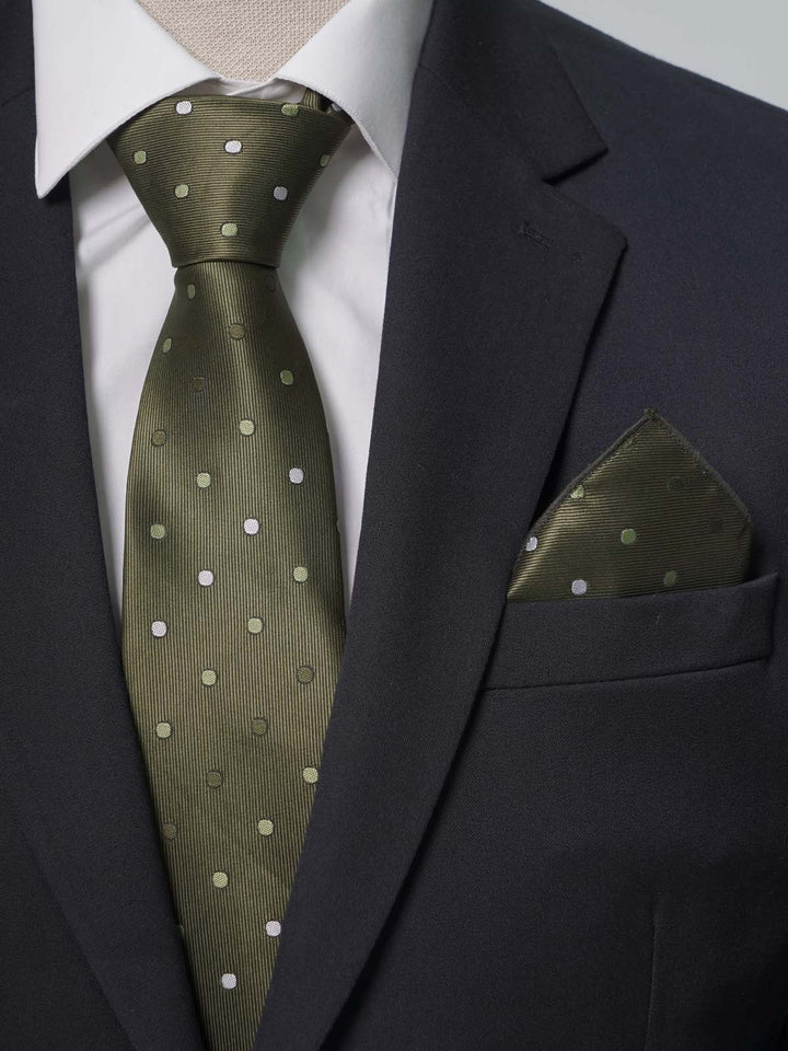 Green Polka Dot Tie Set (TS-219)