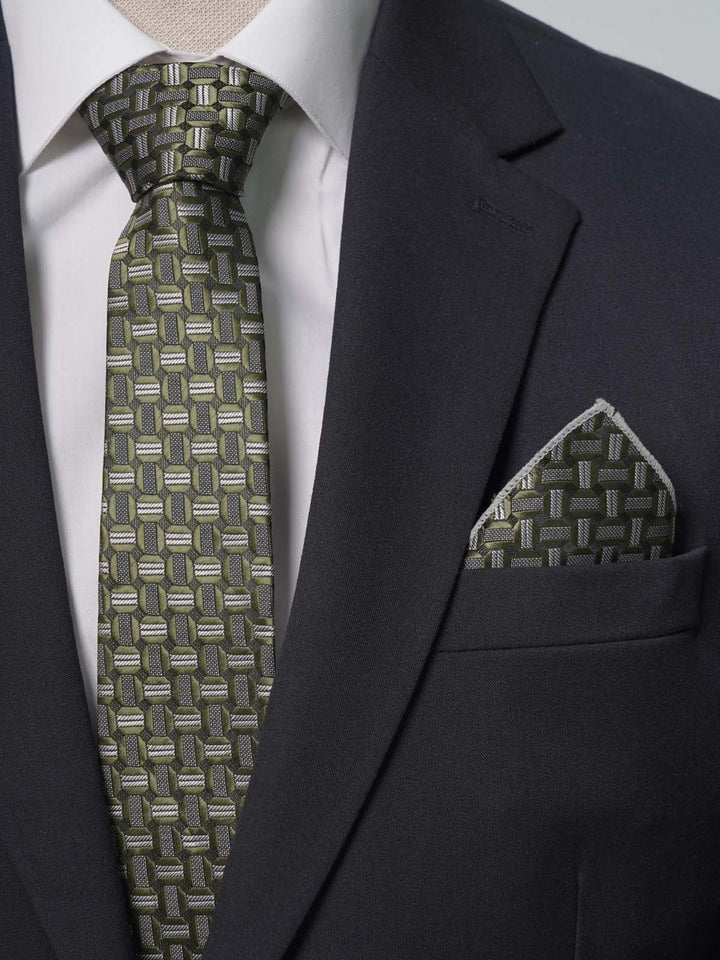 Green Designer Tie Set (TS-223)