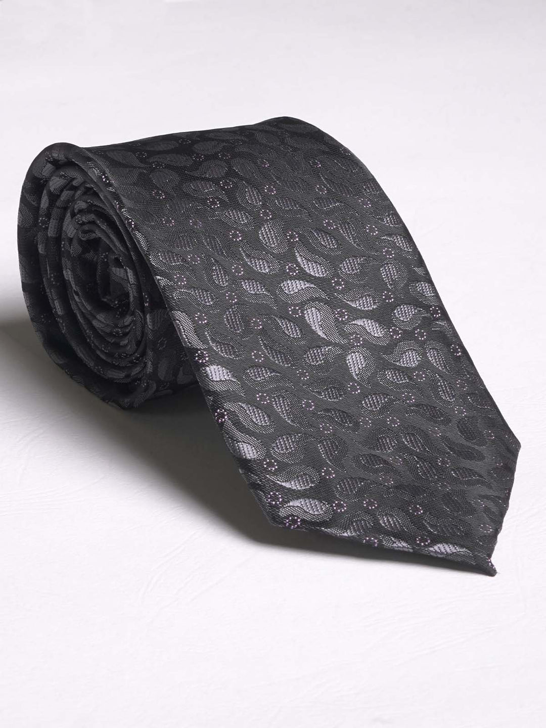 Grey Luxury Paisley Tie (TIE-562)