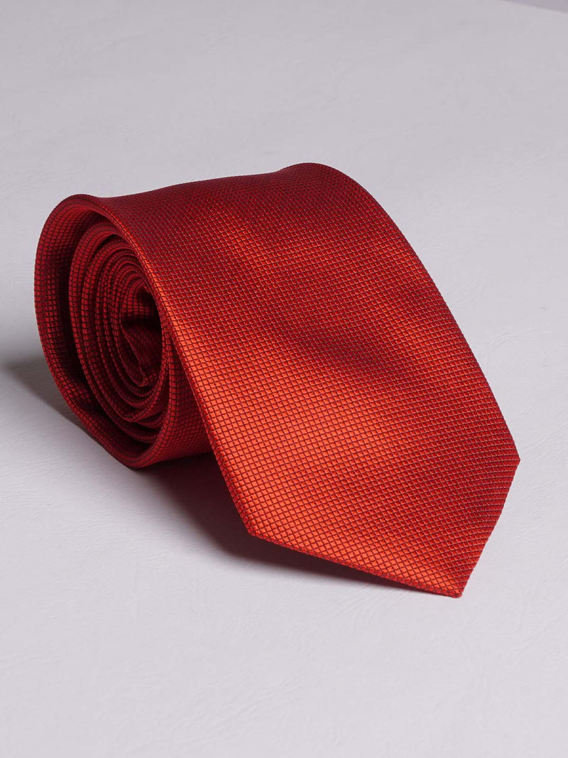 Hot Red Plain Tie (TIE-695)