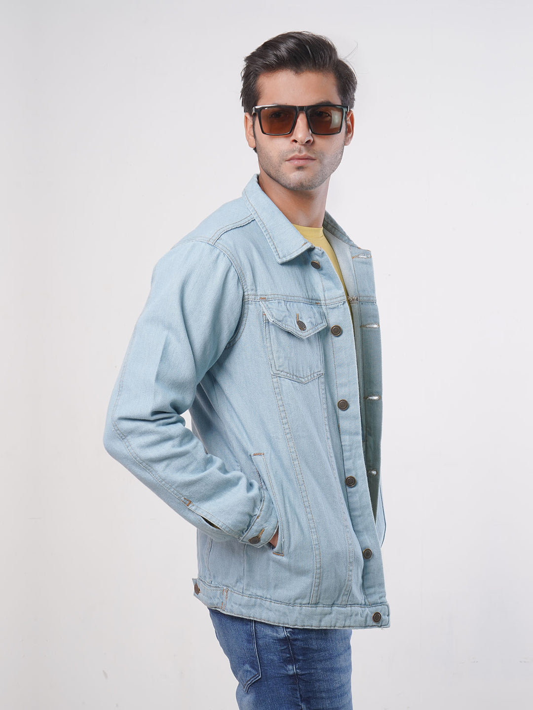 Sky Blue Men's Denim Jacket