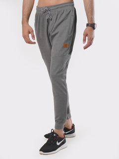 Grey & Dark Green Side Striped Men's Jogger Pant (JT-75)