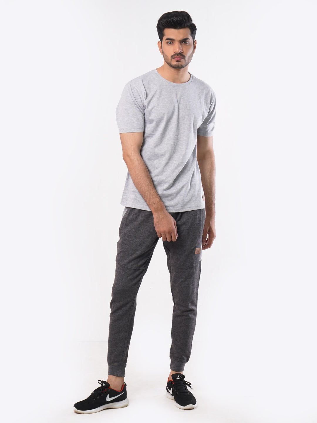 Dark Grey Side Striped Men's Jogger Pant (JT-78)