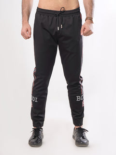 Black Side Striped Men's Jogger Pant (JT-56)