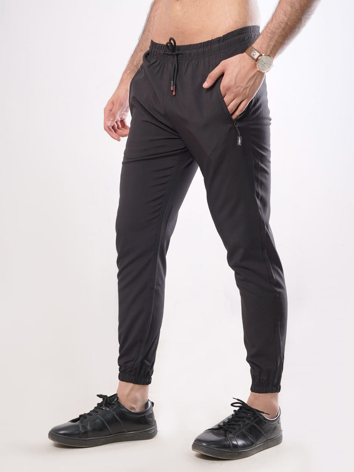 Black Plain Men's Jogger Pant (JT-58)