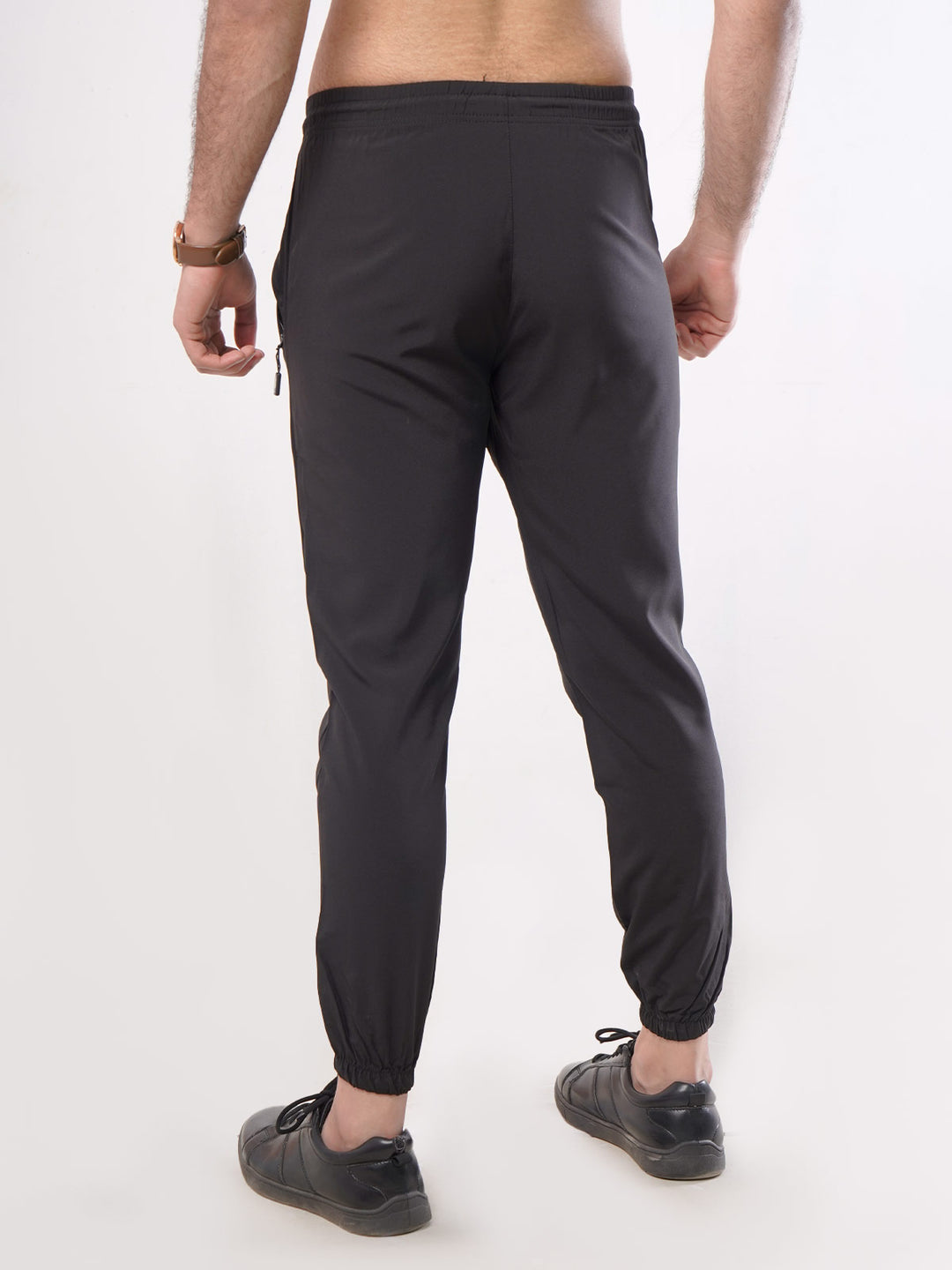 Black Plain Men's Jogger Pant (JT-58)