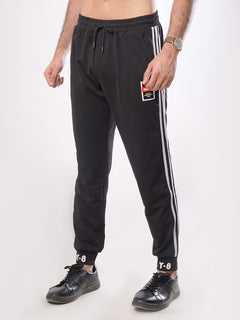 Black Side Striped Men's Jogger Pant (JT-59)