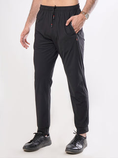 Black Plain Men's Jogger Pant (JT-67)