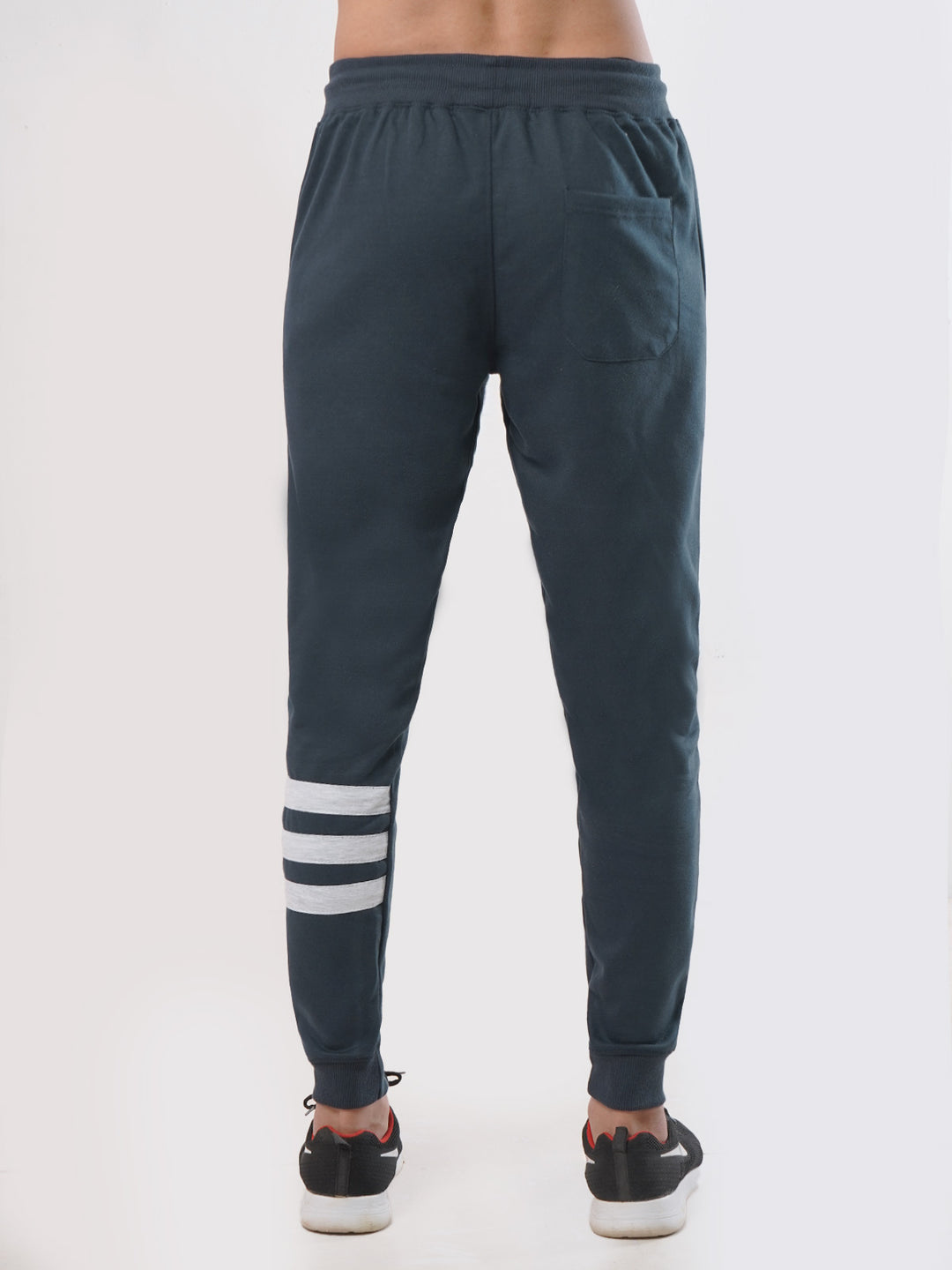 Navy Blue Striped Men's Jogger Pant (JT-70)